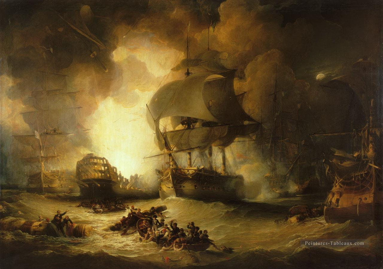 La Bataille du Nil Batailles navales Peintures à l'huile